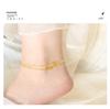 18k Gold Heart Titanium Steel Anklet - Vintage, Non-Fading Luxury Foot Chain for Women