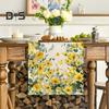 Table Runner Christmas Floral Printing Machine Washable Home Party Decoration Table Runner Protects Table from Heat Scratches Spills Tablecloth