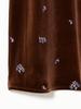 Ray Beams Women's Velvet Embroidered Dress, Brown 0