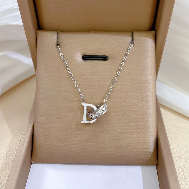 Full Titanium Steel Geometric Animal Minimalist Real Gold Necklace for Women - Collarbone Chain