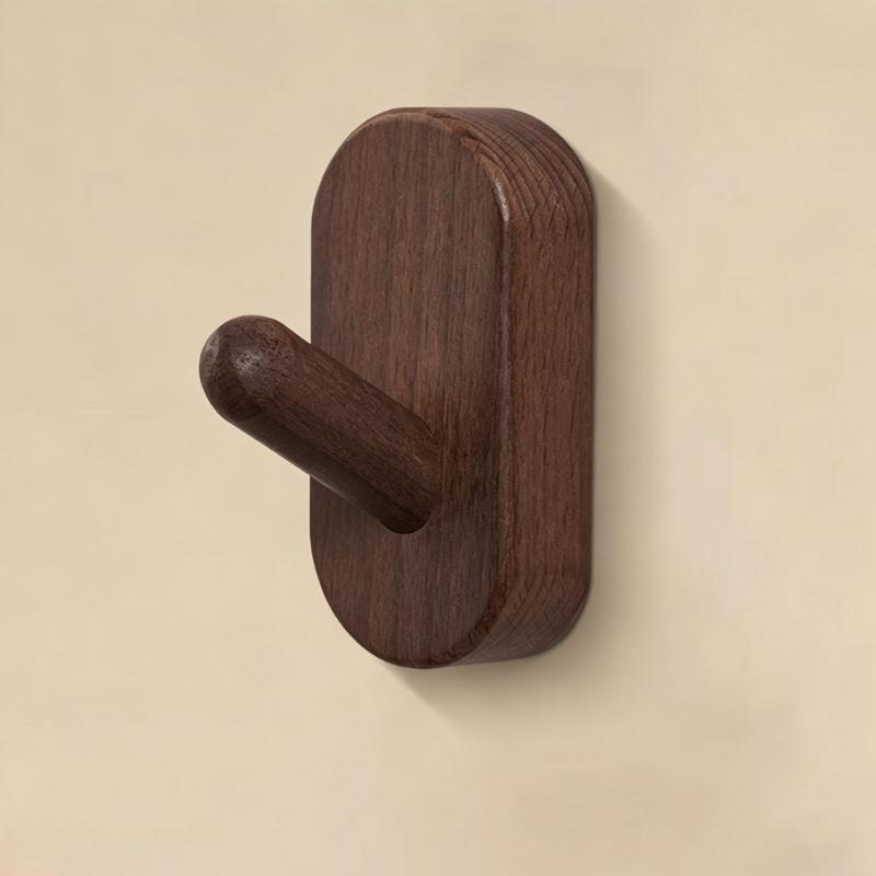 Wood Wall Hook With Strong Adhesive For Sturdy Hanging In Bathroom And Kitchen Supplies