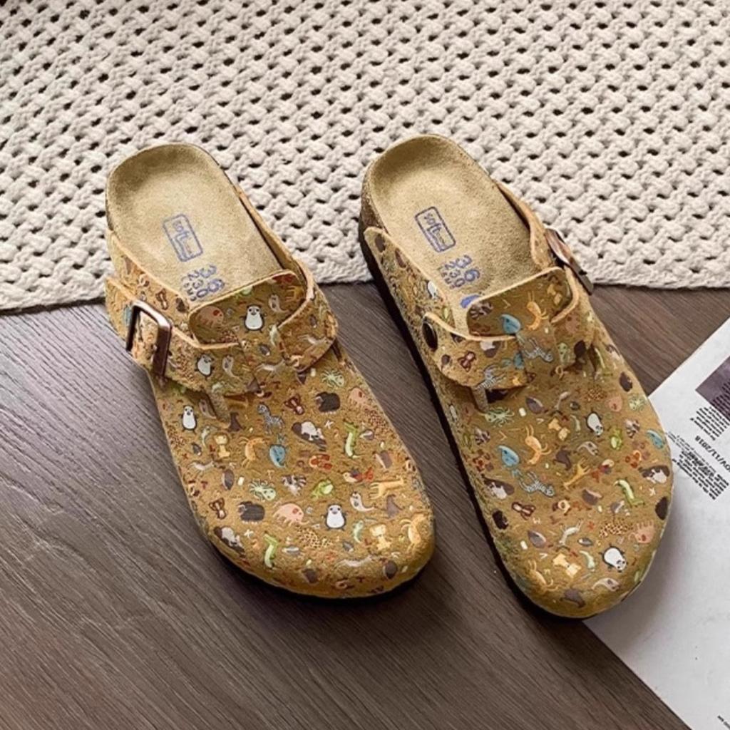 [Ziyan] Thick-soled Boken shoes, half-towed women's 2025 summer models, outer wear heightening slippers, bag head and one pedal Boken shoes