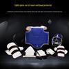 Longchan Taekwondo Blue Mat-Pattern Head Protector Set