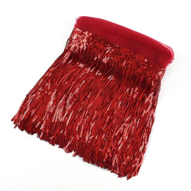 10 Yards 20cm Colorful Sequin Shiny Tassel Lace Trim Ribbon Fringe Diy Handmade Dance Performance Stage Costume Curtain Decor