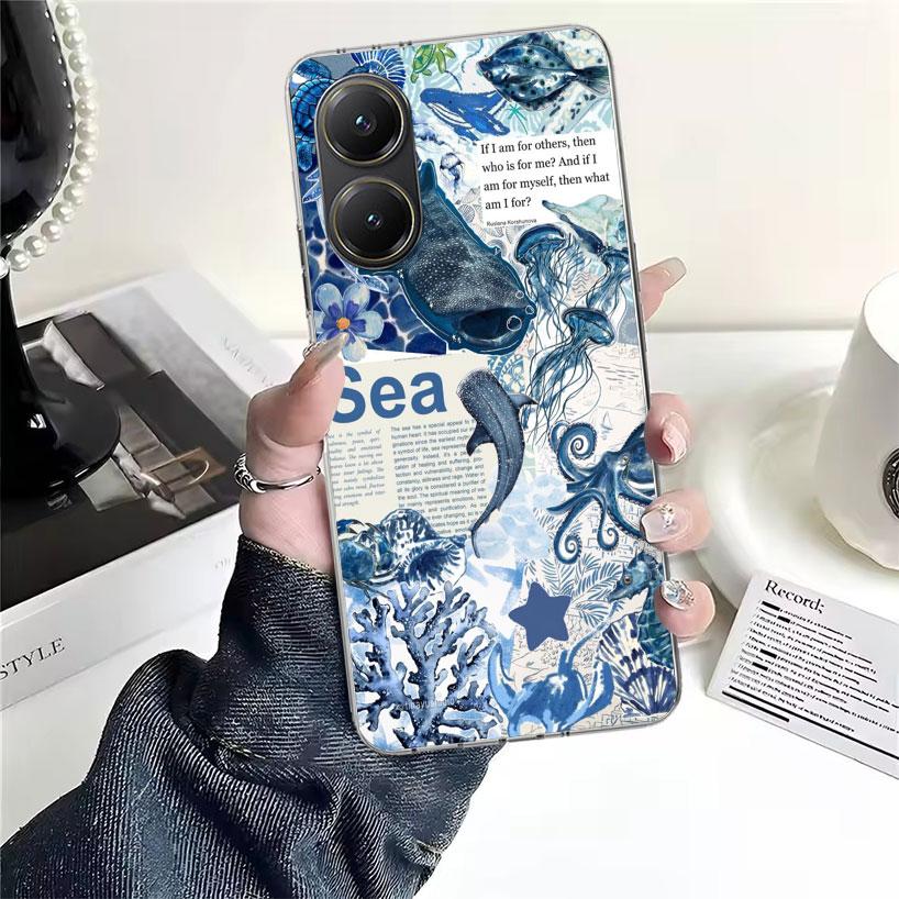 Ocean Starfish Sea Turtle Shark For Xiaomi Poco X7 X6 X5 F7 Ultra F6 F5 Pro Phone Case X4 Nfc F4 Gt F3 M6 M5S M5 M4 M3 Fundas Co