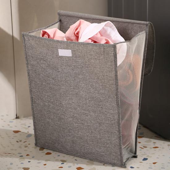 Yousheng Collapsible Clothes Basket Laundry Hamper with Lid Large Capacity Foldable Design Dirty Clothes Hamper Bathroom Organizer