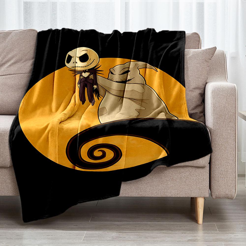 The Nightmare Before Christmas Theme Printed Blanket - Perfect for Couch, Bed, Travel & Outdoor Use | Machine Washable, Cozy & Durable.