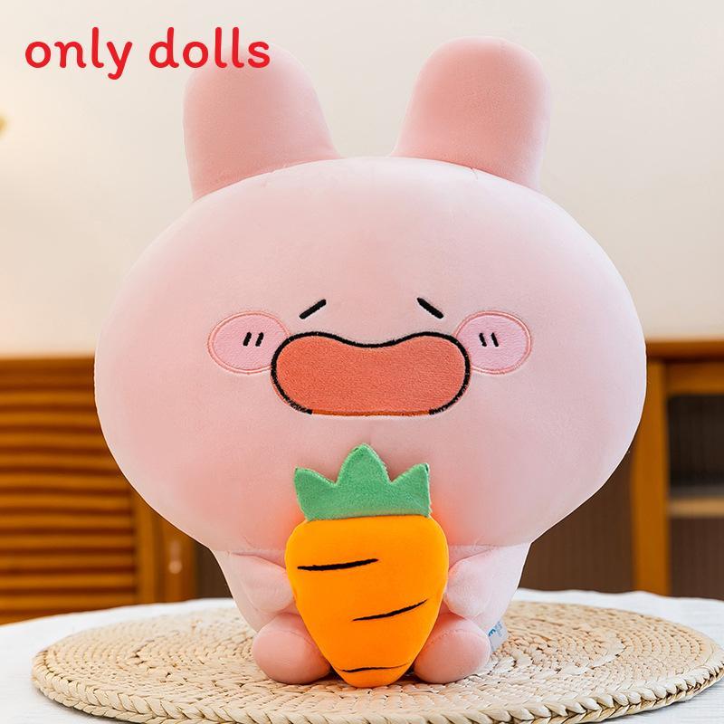 

Plush Strawberry Rabbit Pillow With Soft Plush For Girls Gift And Comfort Smiling,30cm
