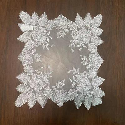 Spitze Tisch Tischset Tuch Stickerei Glas Pad Tasse Becher Trinken Coaster Weihnachten Filz Tischset Tee Kaffee Deckchen Küche