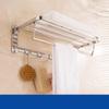 Cmaos 304 Stainless Steel Double-Layer Folding Towel Rack