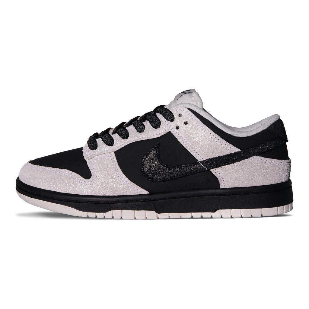 Nike Dunk Starry Slip Resistant Abrasion Resistant Low top Skateboard Shoes Unisex Black White HQ3502-100(Team645-)