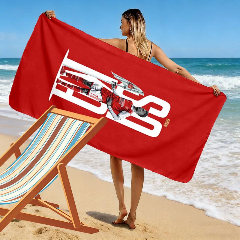 Bukayo Saka Fire Beach Towel, Large Soft Quick Dry Towel for Beach Camping Swimming