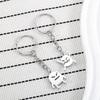 Cartoon Character Stainless Steel Keychain Cute Couple Style Fashion Backpack Pendant Practical Daily Key Accessory