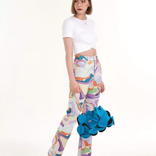 Suin Flower Chain Bag - Blue
