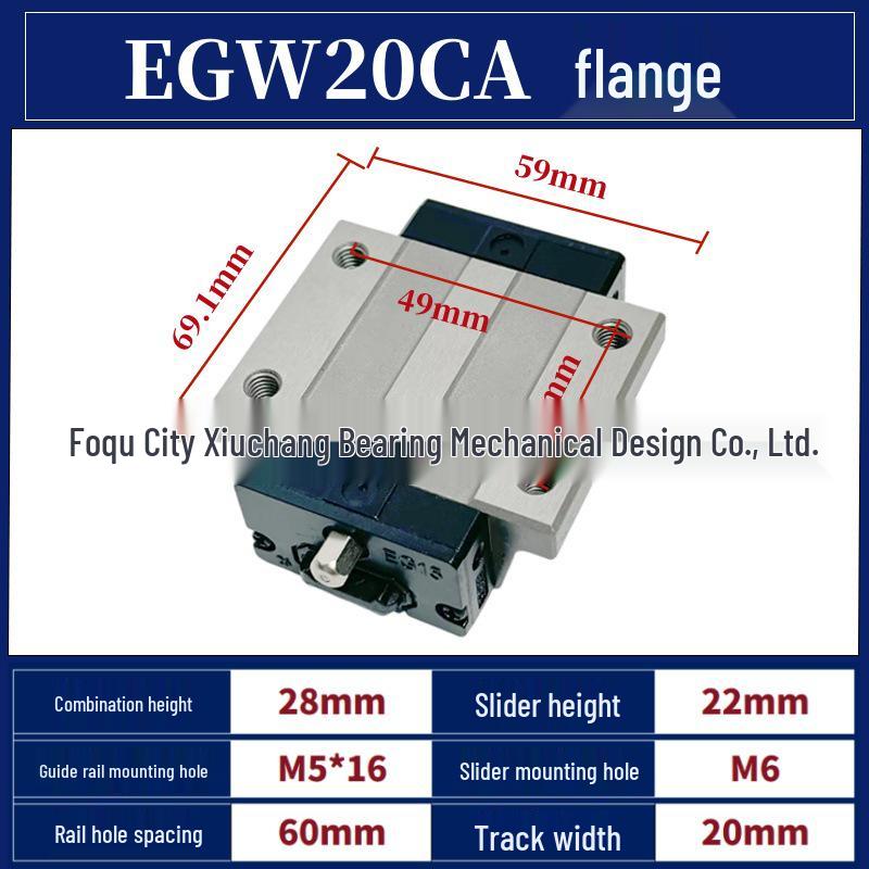 High-Precision Heavy-Duty Linear Guide Rail Slider HGH/HGW/EGH/EGW15/20