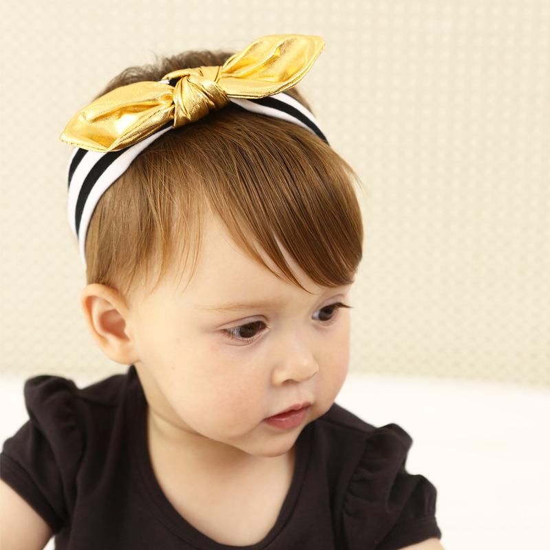 Kawaii Flower Headband Rabbit Ears Turban Headband Baby Girls Kids Hair Bows Head Bands Accessories for Children Headdress