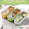 1-20PCS Mini 3 Cavity Ice Cube Tray with Lid Soft Bottom Food Grade Square Ice Mold Storage Box for Ice Cream Making Tools