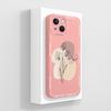 Smartphone Case For iPhone 13 14 15 16e Pro Max Mini Plus Lazy Kitten Pretty Flowers Pattern Liquid Silicone Shockproof Advanced Shell For iPhone Capa