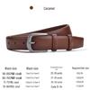 2023 Women's Genuine Leather Black Pin Buckle Wide Belt for Jeans