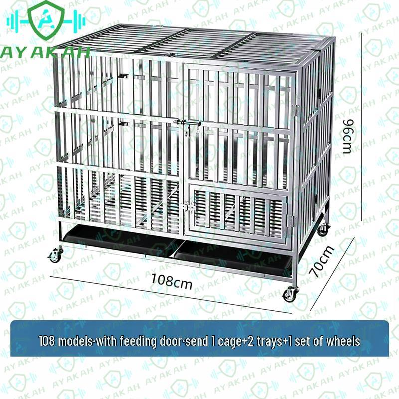 AYAKAH Stainless Steel Dog Cage
