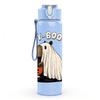 1PC Ghost Holding Pumpkin Cartoon 750ml Color Plastic Sports Water Bottle Leakproof Flip Straw Lid Suitable for Sports Office Home Use