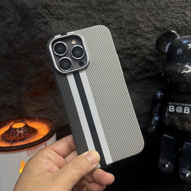 

Роскошный тонкий микроматовый магнитный чехол из углеродного волокна с текстурой для iPhone 15 Pro Max 14 Pro 13 12, противоударный чехол для iPhone iphone 15Promax