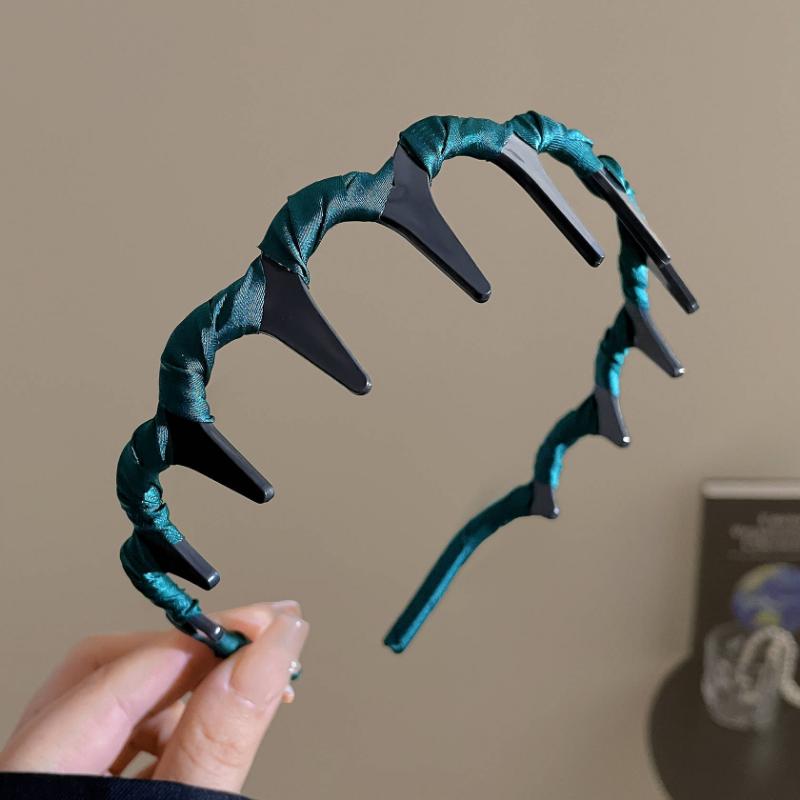 Hairband for Women with Teeth for Face Washing, Non-slip and Wavy Hairpins
