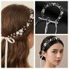 Beaded Wedding Headband Pearls Women's Headpieces Elegant Bride Crown Tiaras  Bridal Party