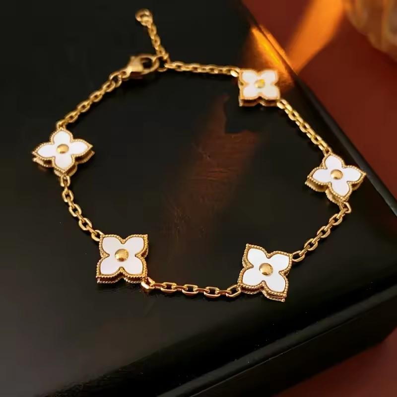 S925 silver shining eternal petals design adjustable bracelet suitable for women wedding holiday jewelry banquet gifts