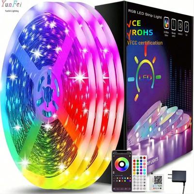 Kit 24V 3535 RGB LED Umgebungslichtleiste mit 44-Tasten Bluetooth Musiksteuerung