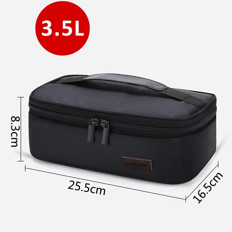 Aosbos Fashion Portable Square Insulated Canvas Lunch Bag  Thermal Food Picnic Lunch Bag Women Kids Men Cooler Lunch Box Bag