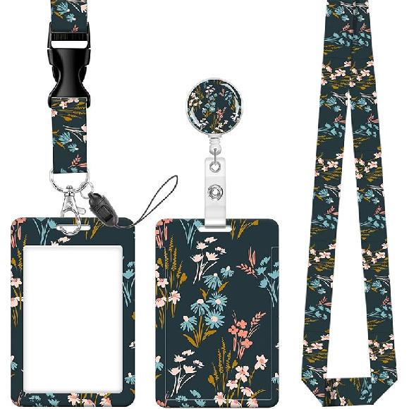 Badge Reels Retractable with Carabiner Reel Clip, ID Name Tag Work Badge Holder Belt Ferrule, Identity ID Badge Holder Cover Case for Office Work