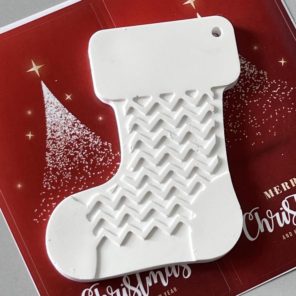 Christmas Stocking Silicone Mould Silicone Christmas Pendant Mold Decorative Silicone Mold Christmas Themed For Art Project