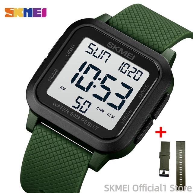 SKMEI 1894 Sport Elektronische Uhr für Herren Stoßfest Wasserdicht Countdown Herren Armbanduhr Militärischer Wecker 1960 Reloj Hombre