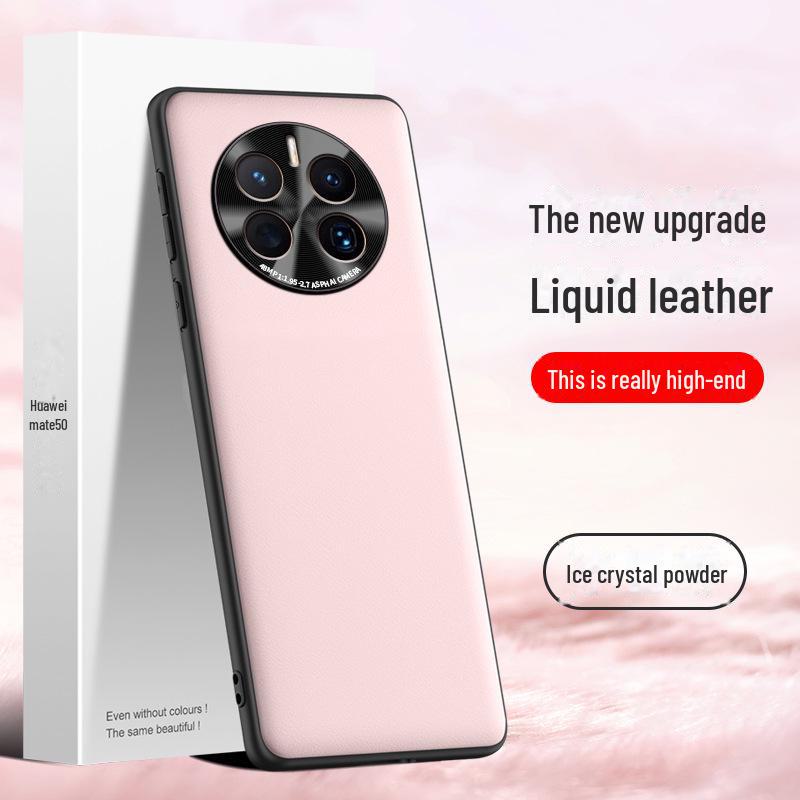 Liquid Leather Anti-Fall Protective Case for Huawei Mate50 - Anti-Fouling Cover