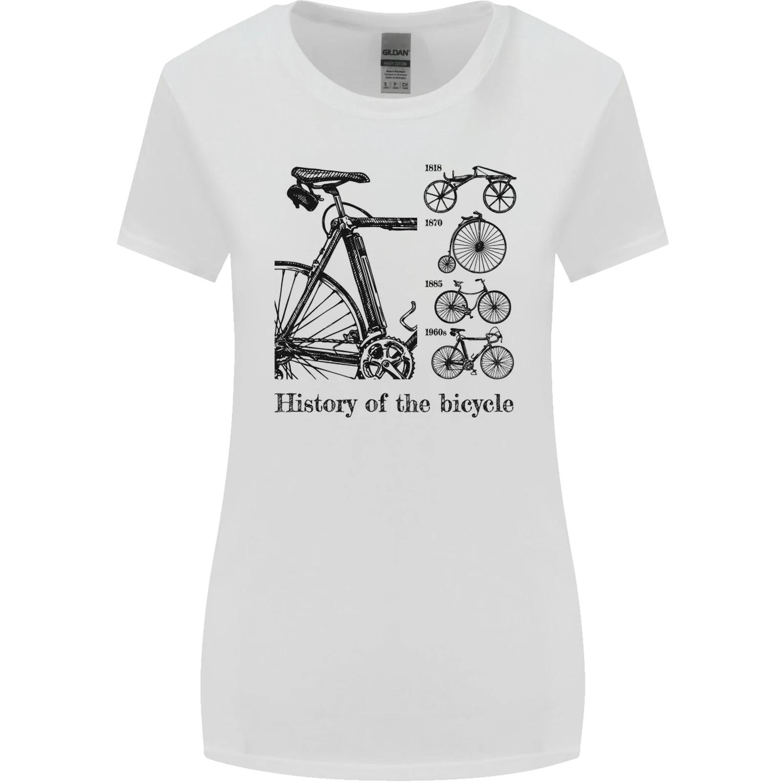 

History of the Bicycle Cyclist Cycling Bike Womens Wider Cut T-Shirt S