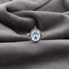 Himmelblauer Topas Edelsteinring, Handgefertigter Wunderschöner Schmuck, 925 Massiver Sterlingsilber Schmuck, Böhmischer Ring für Hochzeitsgeschenk