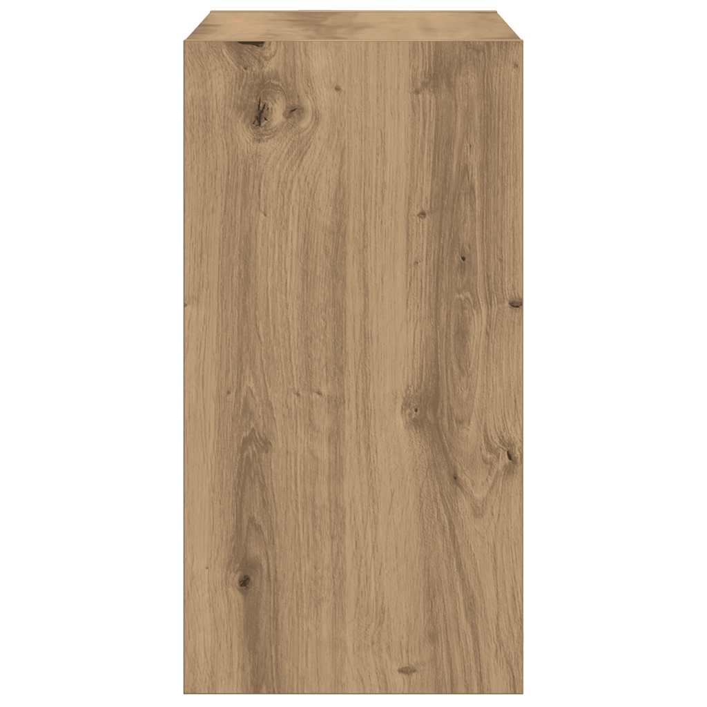 Vidaxl Stolik Boczny, Dąb Artisan, 50X26X50 Cm Materiał Drewnopochodny