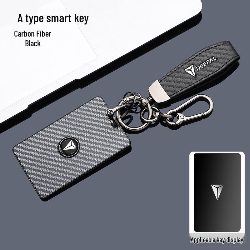 Tiefblau L07 Kohlefaser ABS Smart Key Hülle für Changan