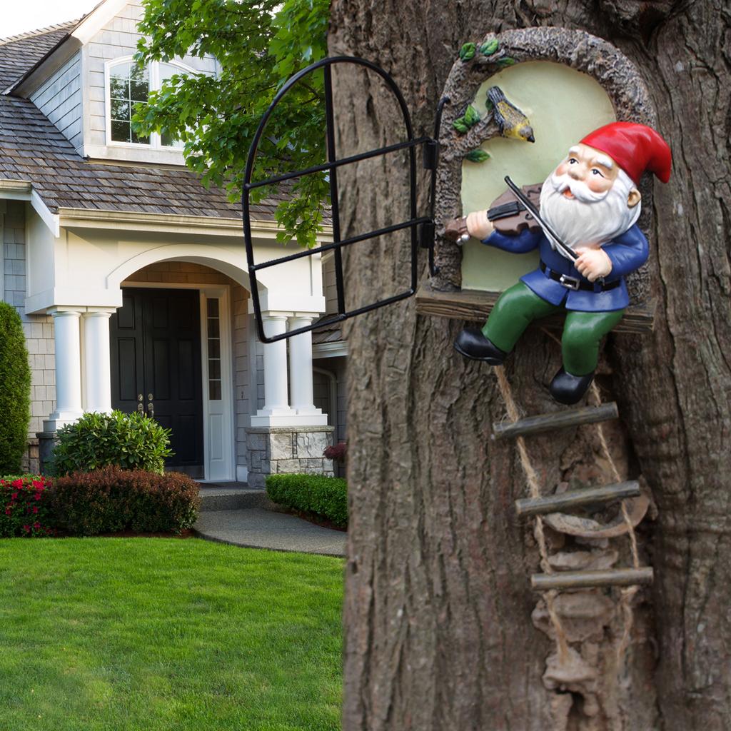 Resin Handicraft Piano Iron Window Hanging Tree Decoration Courtyard Trunks Statue