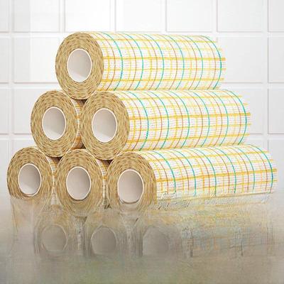 Kakama Roll-Type Checkered Disposable Kitchen Cleaning Cloth