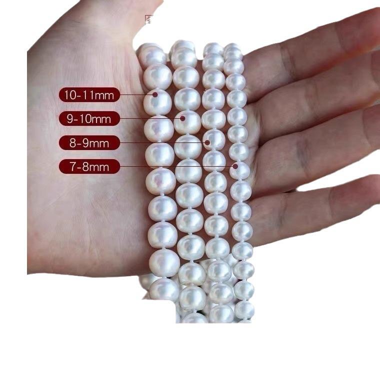 5A Sterlingsilber Verschluss Süßwasserperlenkette: Starker Glanz Geschenk für Mama oder Schwiegermutter
