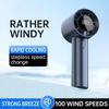 Handheld Mini Fan with 100 Gears, Digital Display, USB Charging & Phone Holder