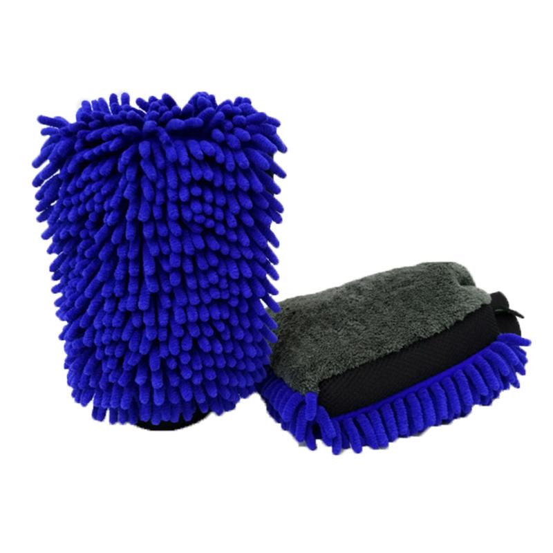 Waterproof Car Wash Gloves Microfiber Chenille Gloves Thick Car Cleaning Mitt Wax Detailing Brush Auto Care Double-faced Glove