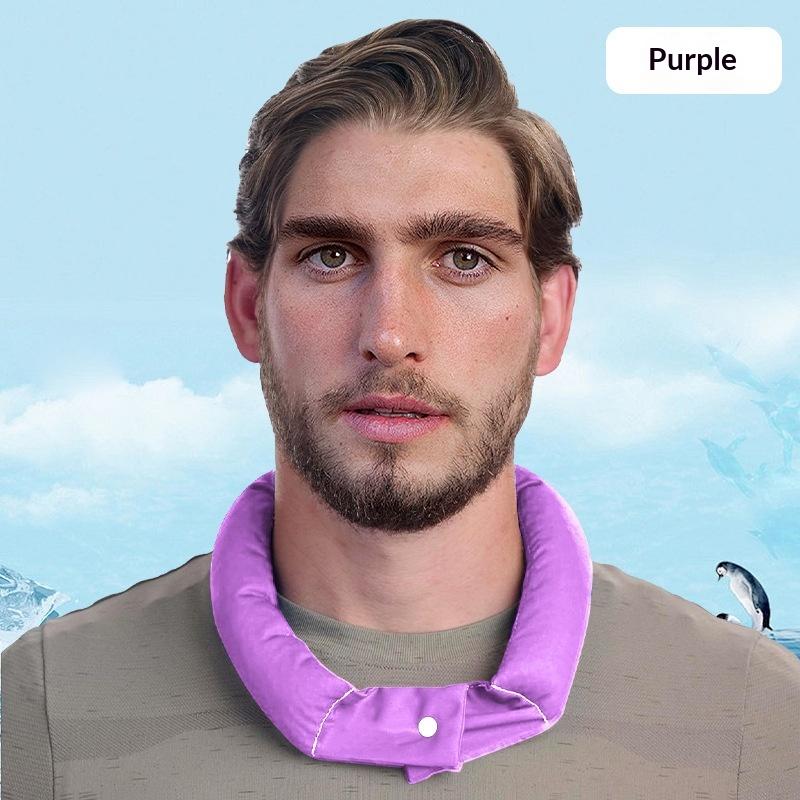 Cooling Neck Wrap With Button Fastener Instant Ice Neck Towel For Outdoor Sports Summer Activities Instant Cold Cooling Scarf