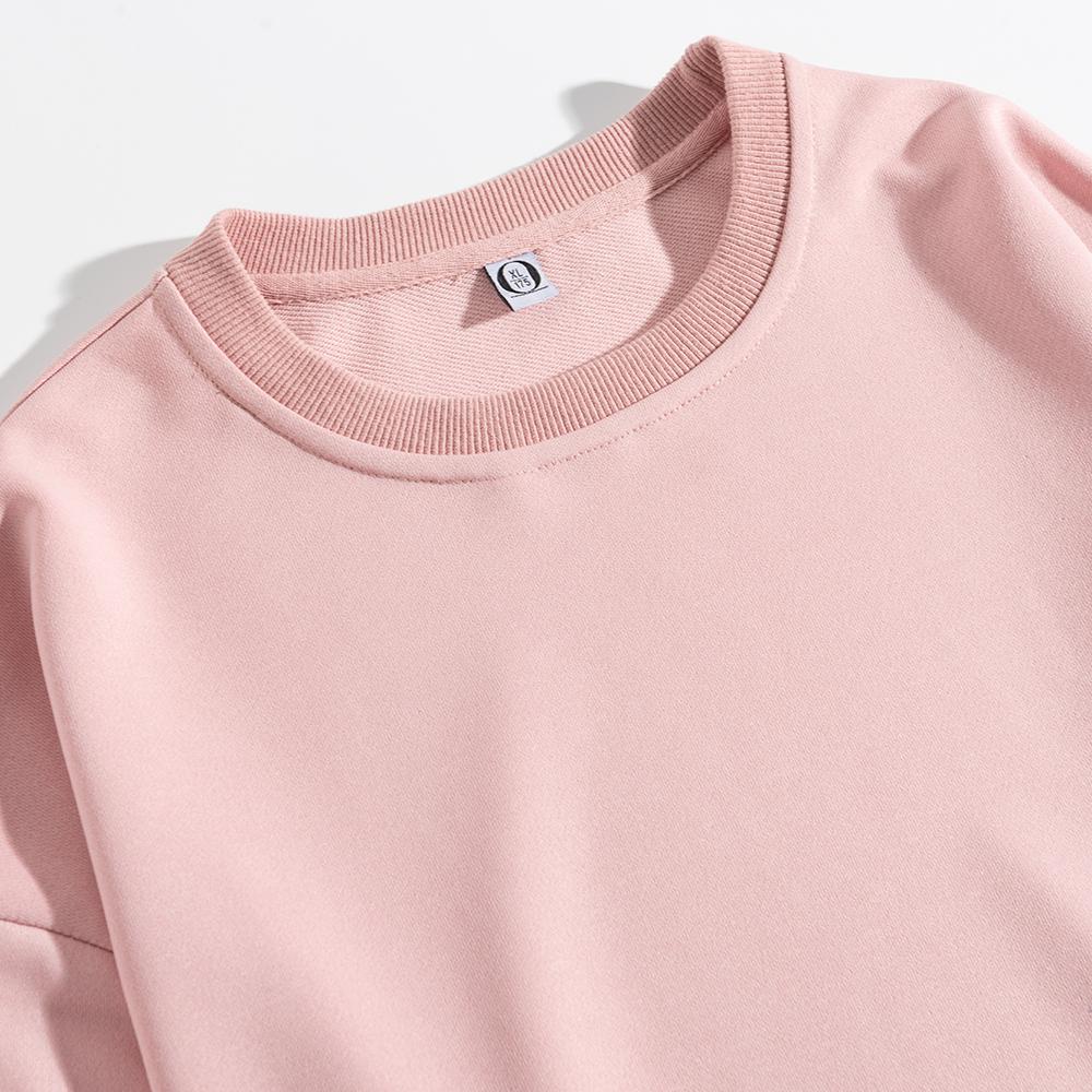 Koreanischer Trend Unisex Locker Schulter Sweatshirts Kundenspezifischer Musterdruck Herren und Damen Hoodie Langarm Rundhals Pullover Sportliche und Edle Kleidung