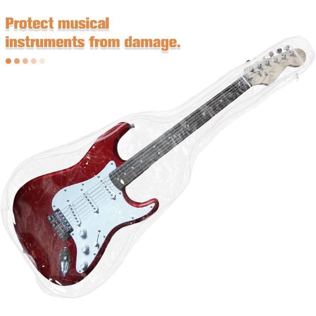 Guitar Dust Cover Waterproof PVC Clear Electric Guitar Dust Cover dirt Protector Washable Transparent Musical Instruments Bag Musical Instruments