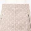 LOUIS VUITTON Monogram denim skirt tight Brown cotton/polyester Women Used
