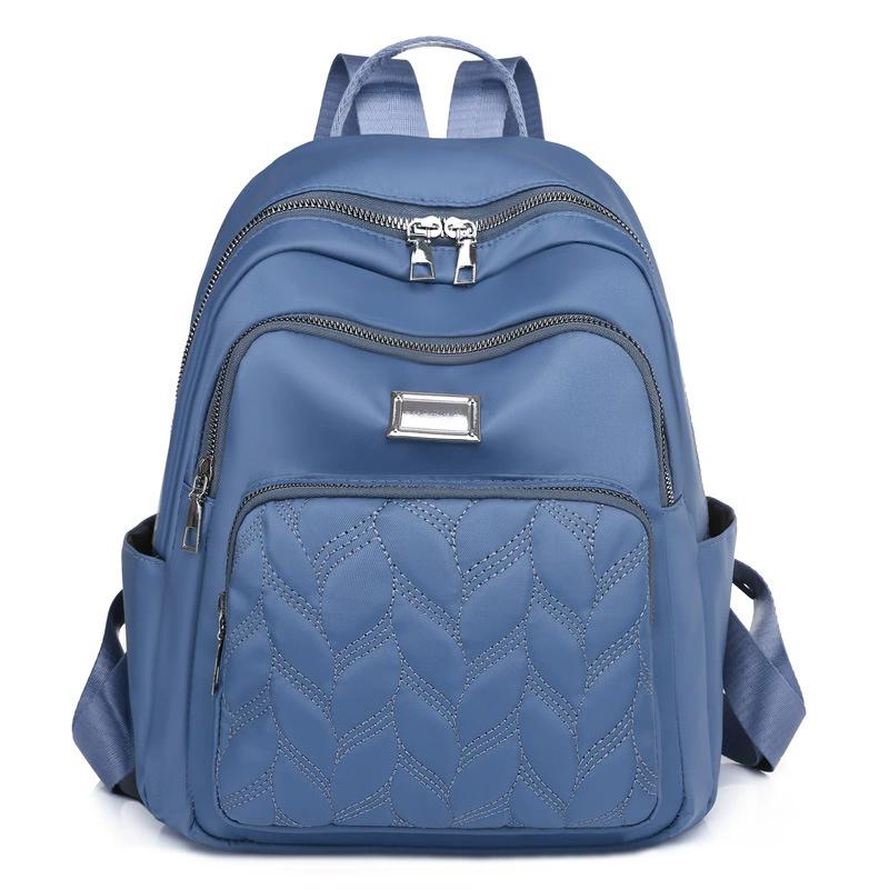 Damen-Rucksack in Unifarbe, Minimalistisches Design Reißverschluss Tagesrucksack, Lässige Leichte Umhängetasche für Tägliches Reisen Schulweg