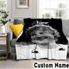 Custom Name Ed Sheeran music Throws Blanket Flannel Blankets for Couch Bed Gifts for Men Women Picnic blanket Christmas fan gifts